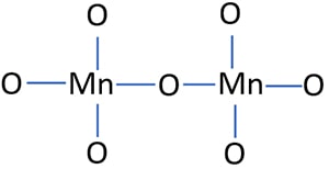 skeletal structure of Mn2O7